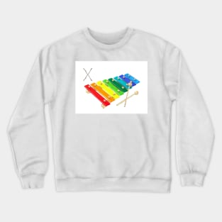 X for xylophone alphabet illustration, pencil illustration from my alphabet series Crewneck Sweatshirt